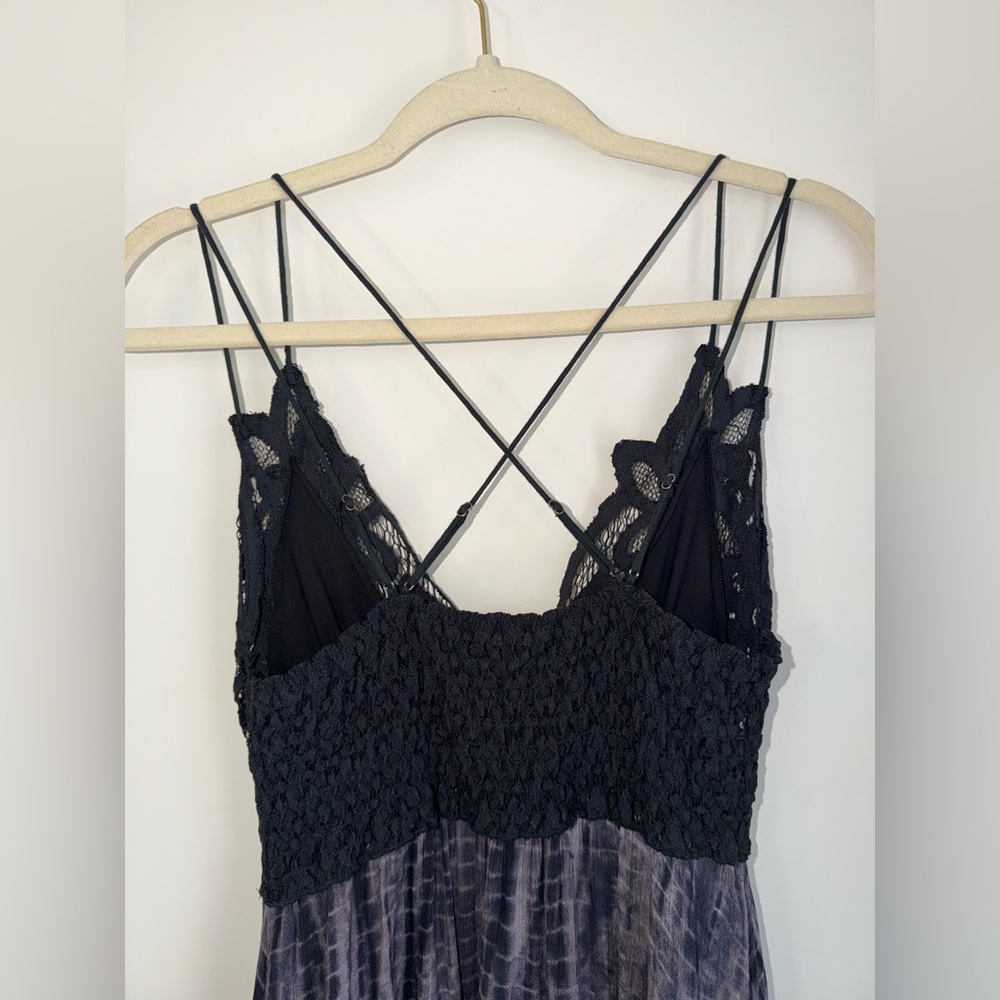 Free People - Adella Lace-Trim Tie-Dye Dress / medium - strappy, boho, lace - Picture 3 of 16